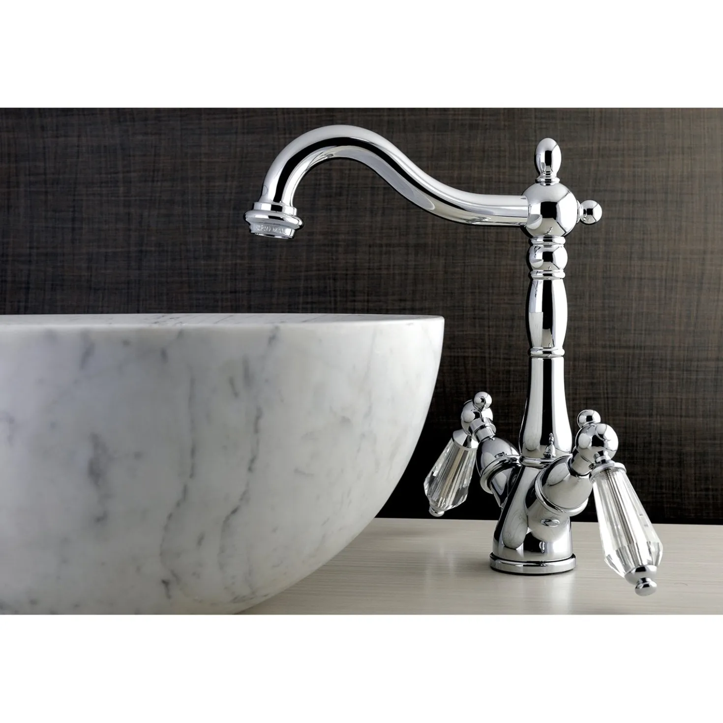 Kingston Brass Vessel Sink Faucet with Deck Plate