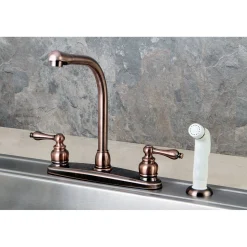 Kingston Brass Victorian Centerset 4-Hole Kitchen Faucet