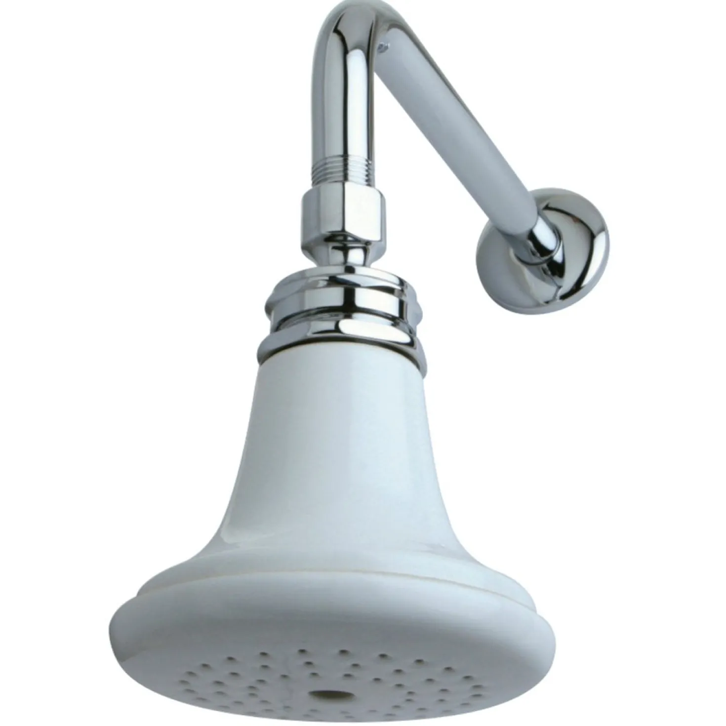 Kingston Brass Victorian Ceramic Showerhead with 12" Shower Arm Combo