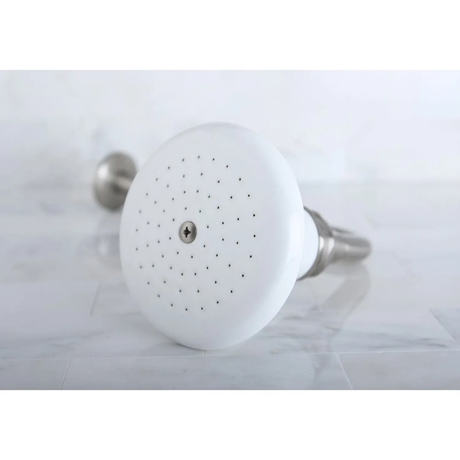 Kingston Brass Victorian Ceramic Showerhead with 12" Shower Arm Combo