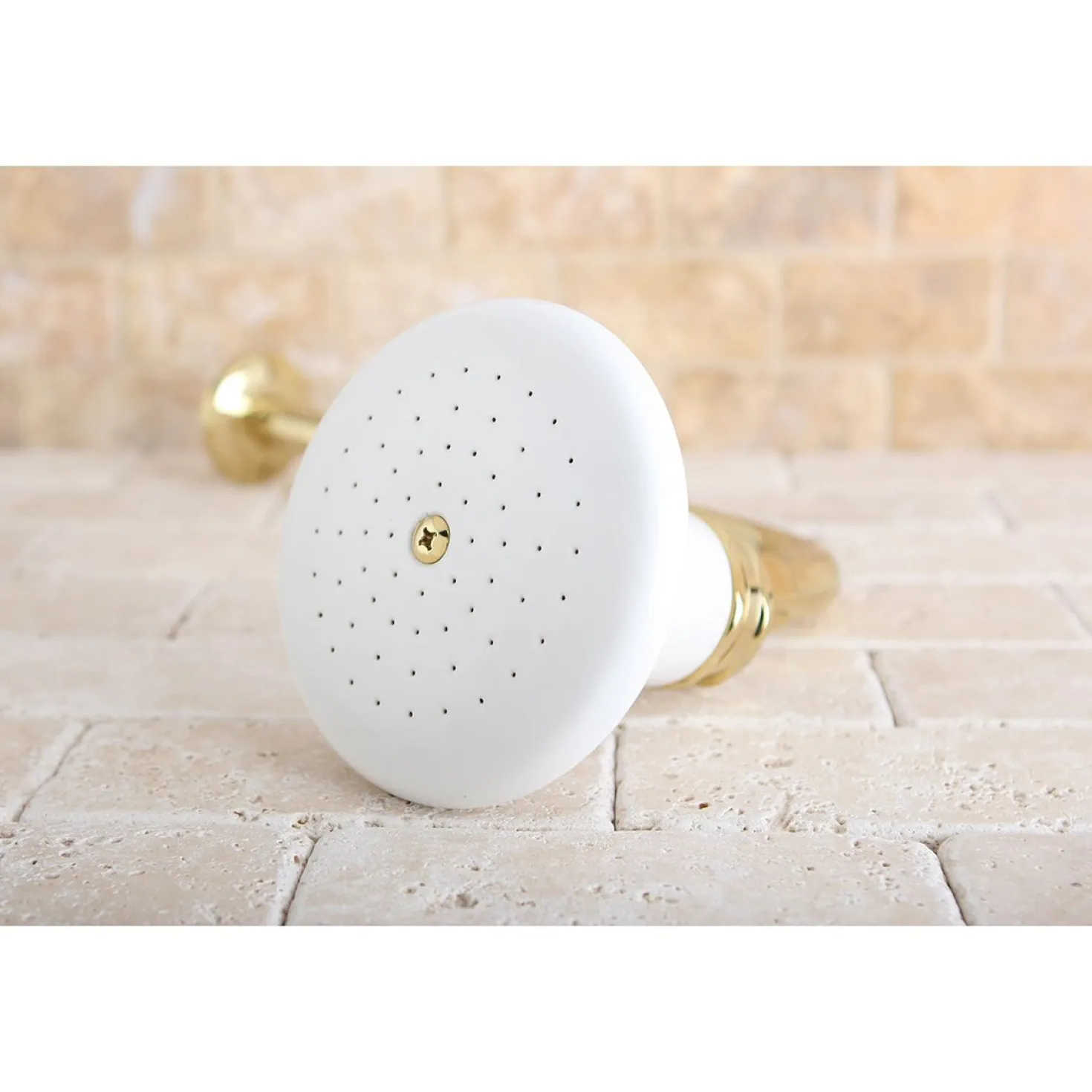 Kingston Brass Victorian Ceramic Showerhead with 12" Shower Arm Combo