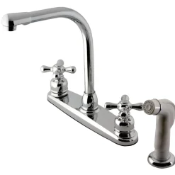 Kingston Brass Victorian Cross-Handle Centerset Kitchen Faucet