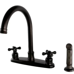 Kingston Brass Victorian Deck Mount Centerset Kitchen Faucet