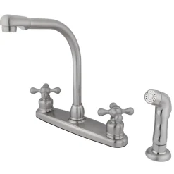Kingston Brass Victorian Deck Mount Centerset 4-Hole Kitchen Faucet