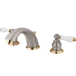 Kingston Brass Victorian Deck Mount Widespread Bathroom Faucet