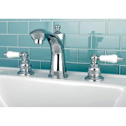 Kingston Brass Victorian Deck Mount 8-Inch Widespread Bathroom Faucet