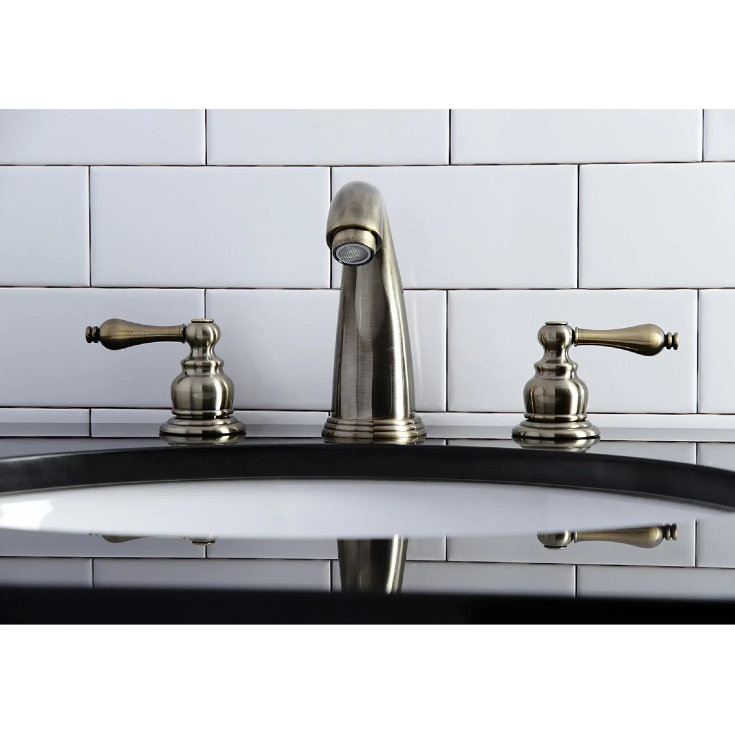 Kingston Brass Victorian 2-Handle 8-Inch Widespread Bathroom Faucet