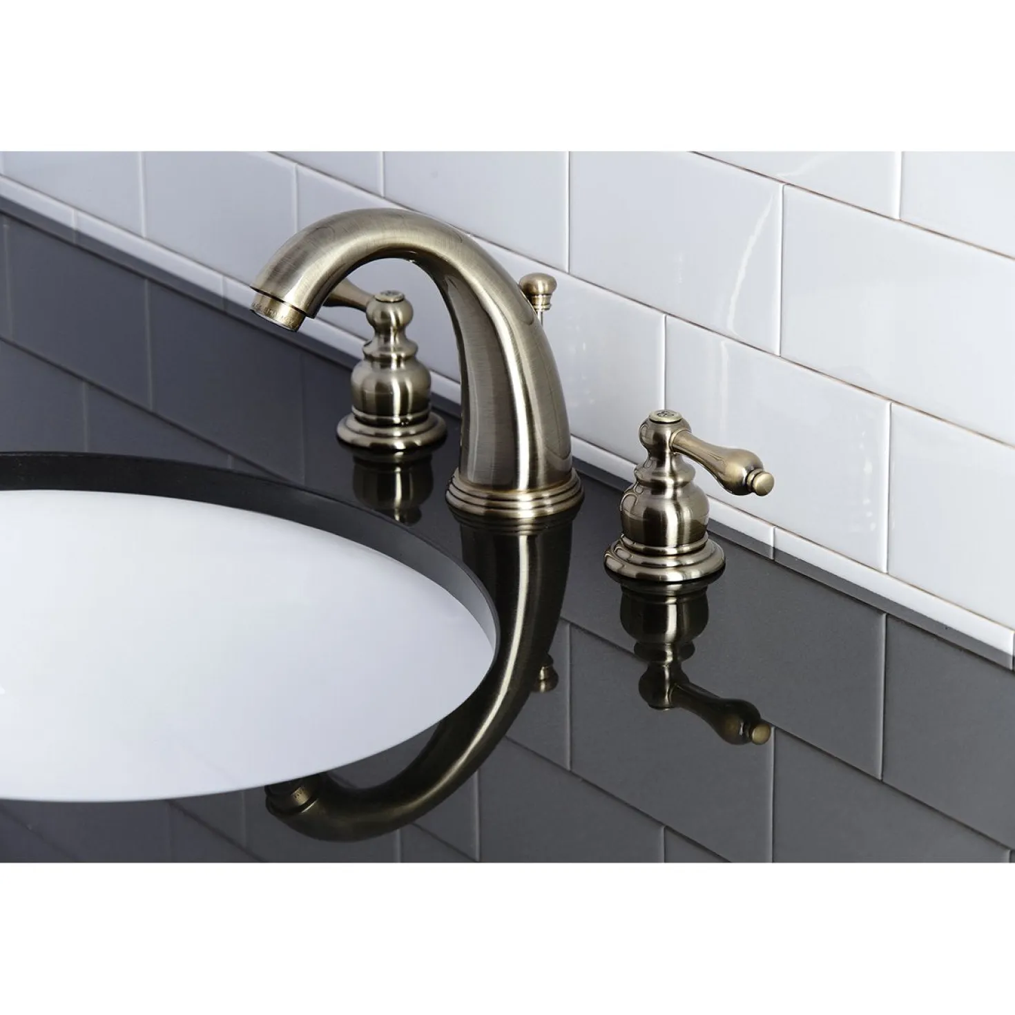 Kingston Brass Victorian 2-Handle 8-Inch Widespread Bathroom Faucet