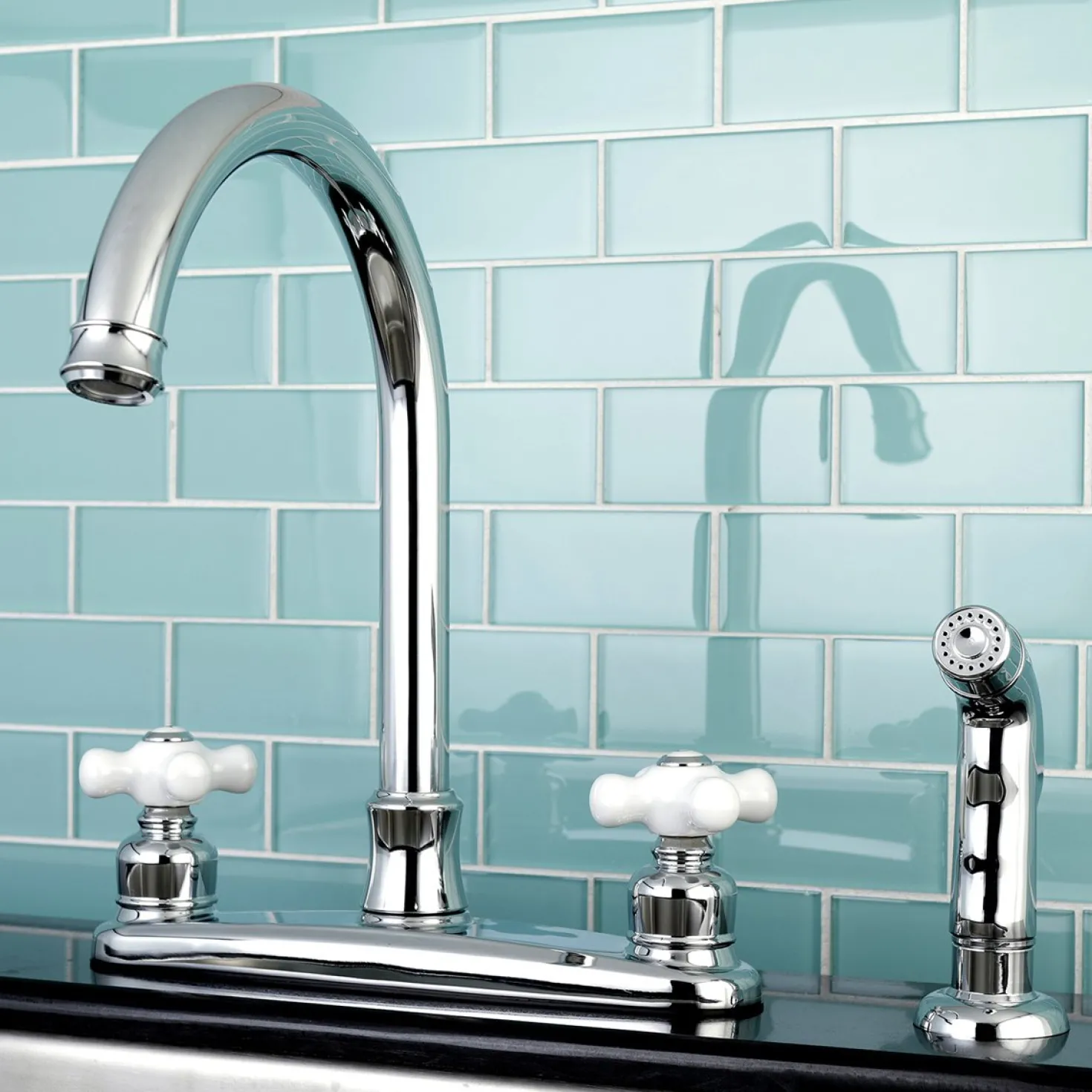 Kingston Brass Victorian 4-Hole Centerset Kitchen Faucet