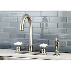 Kingston Brass Victorian 4-Hole Centerset Kitchen Faucet