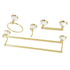 Kingston Brass Victorian 4-Pieces Dual Towel Bar Bathroom Hardware Set