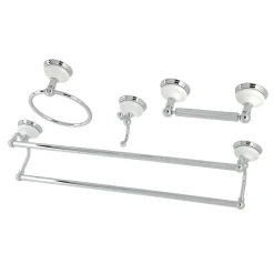 Kingston Brass Victorian 4-Pieces Dual Towel Bar Bathroom Hardware Set