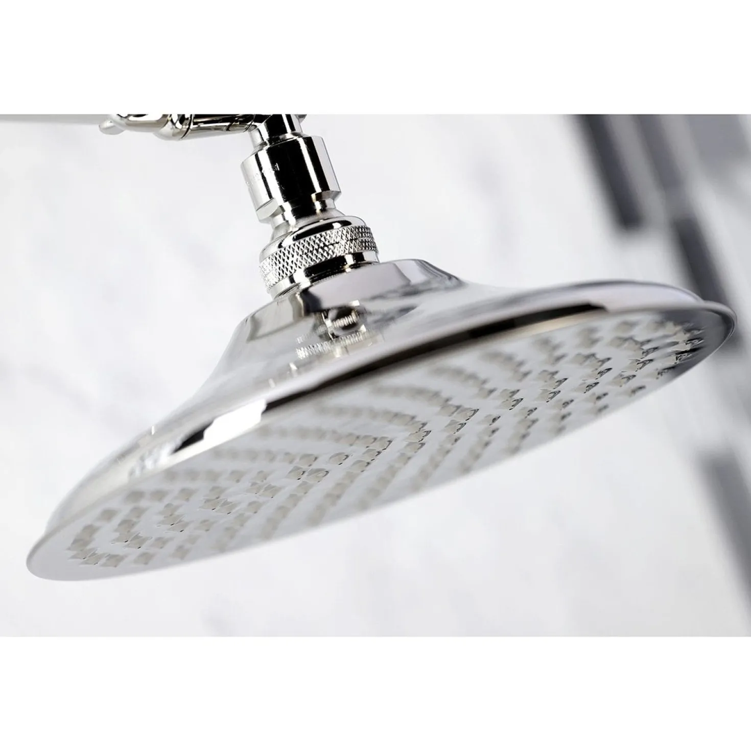 Kingston Brass Victorian Shower Head with Adjustable Shower Arm in Polished Nickel