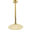 Kingston Brass Victorian 8" Shower Head with 17" Ceiling Mounted Shower Arm in Polished Brass