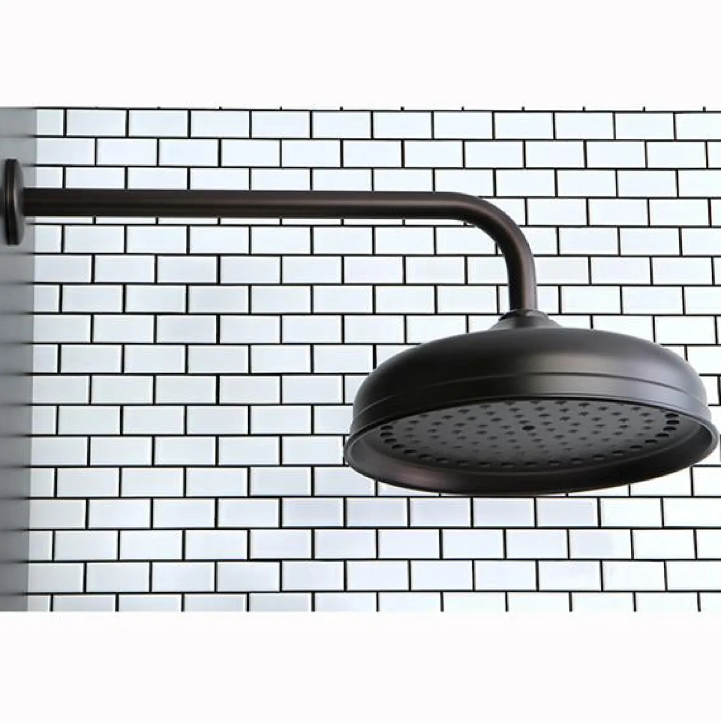 Kingston Brass Victorian 10" Shower Head and 17" Ceiling Support Combo