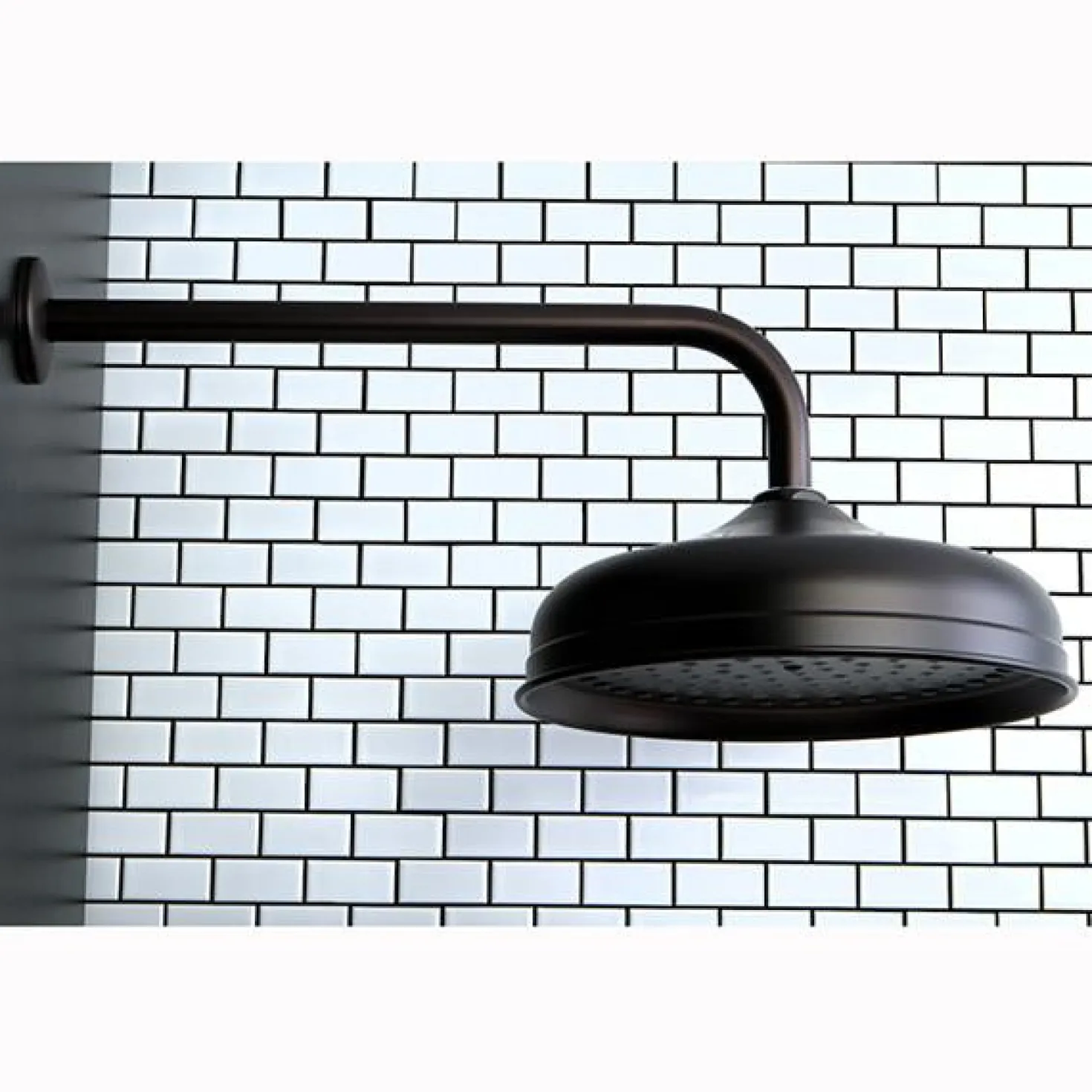 Kingston Brass Victorian 10" Shower Head and 17" Ceiling Support Combo