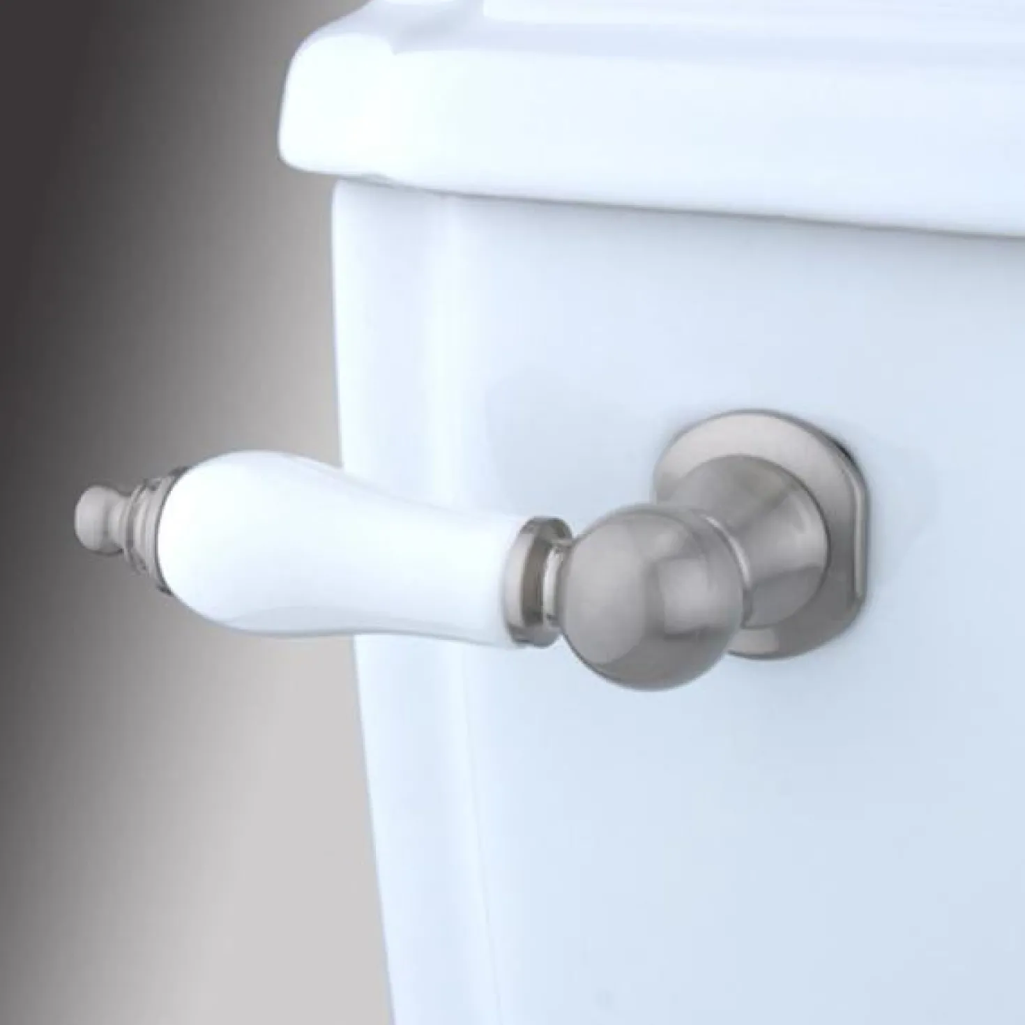 Kingston Brass Victorian Toilet Tank Lever with White Porcelain Handle