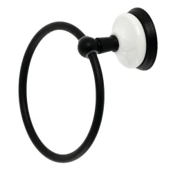 Kingston Brass Victorian Towel Ring in Matte Black