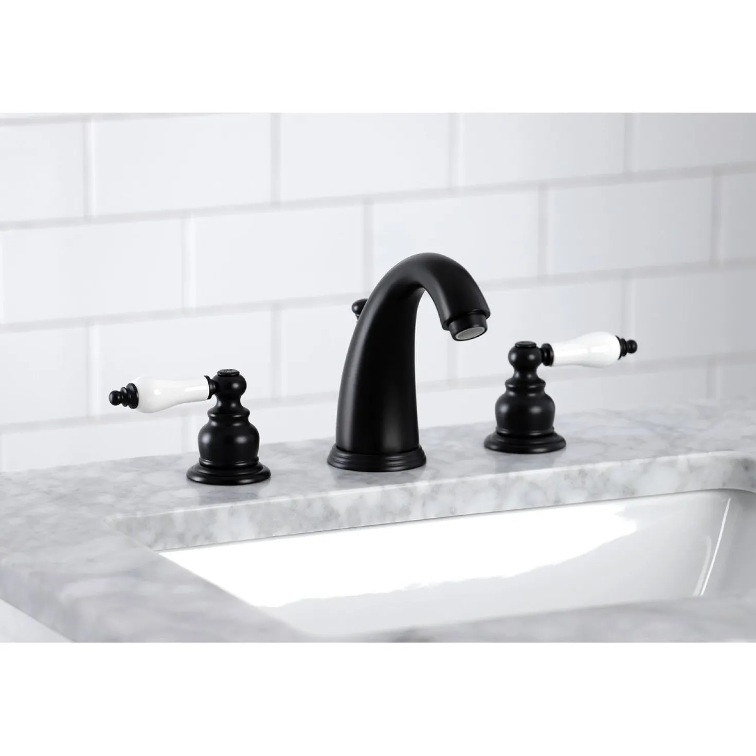 Kingston Brass Victorian Two-Handle 8-Inch Widespread Bathroom Faucet