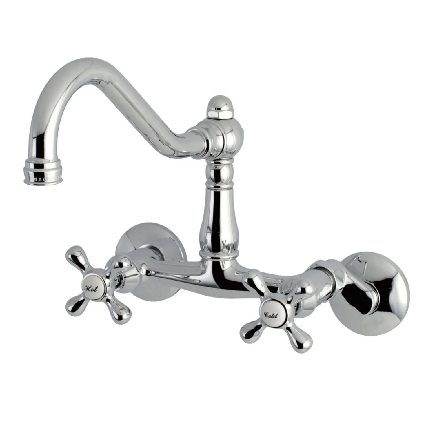 Kingston Brass Vintage 6" Adjustable Center Wall Mount Kitchen Faucet