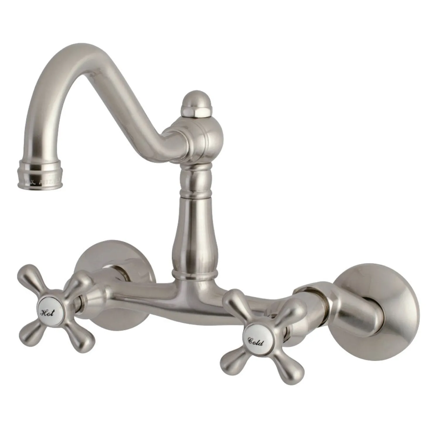 Kingston Brass Vintage 6" Adjustable Center Wall Mount Kitchen Faucet