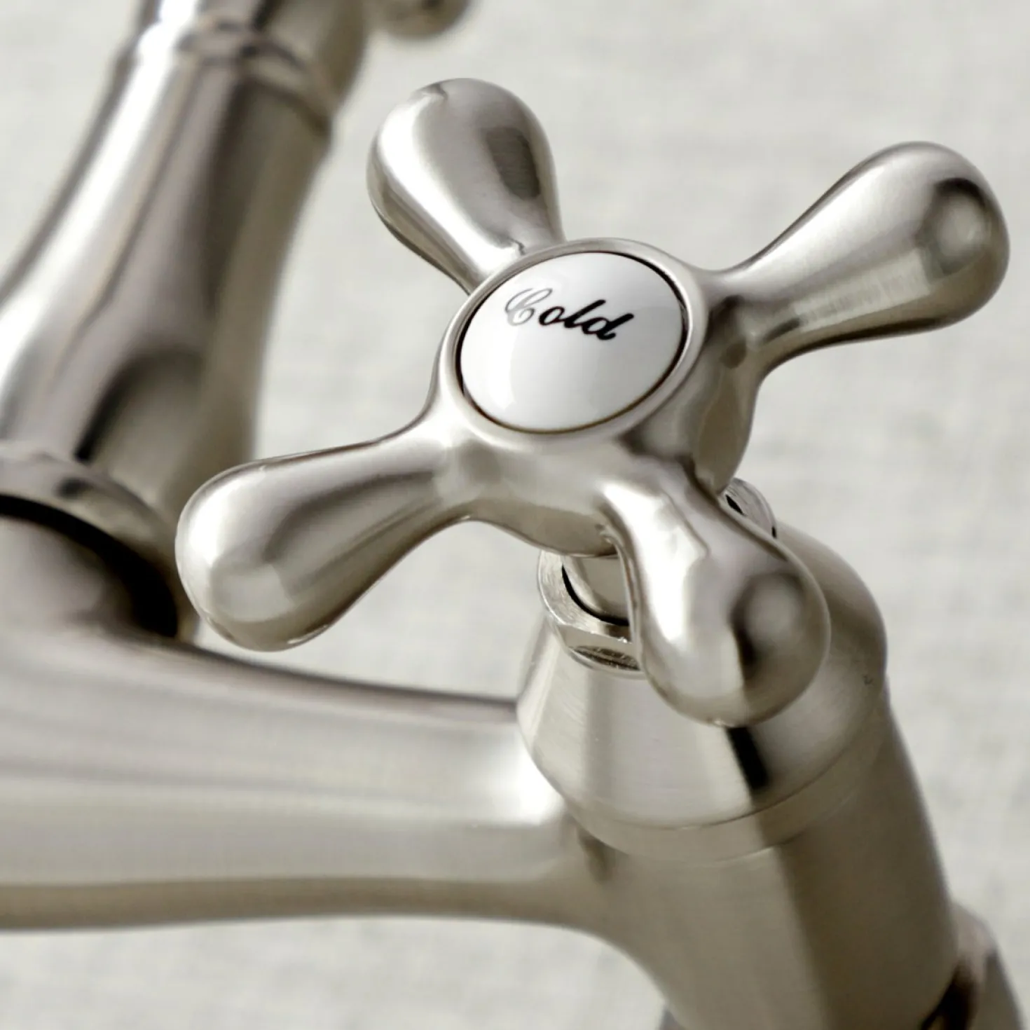 Kingston Brass Vintage 6" Adjustable Center Wall Mount Kitchen Faucet
