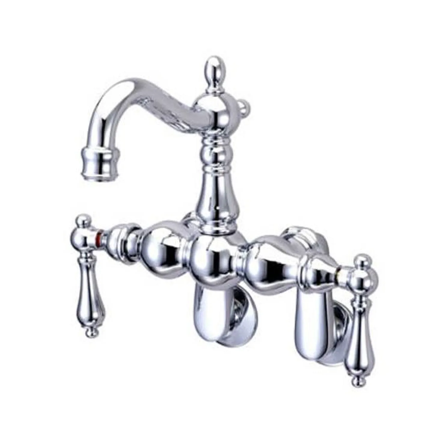 Kingston Brass Vintage 3-3/8" - 9" Adjustable Center Wall Mount Clawfoot Tub Filler