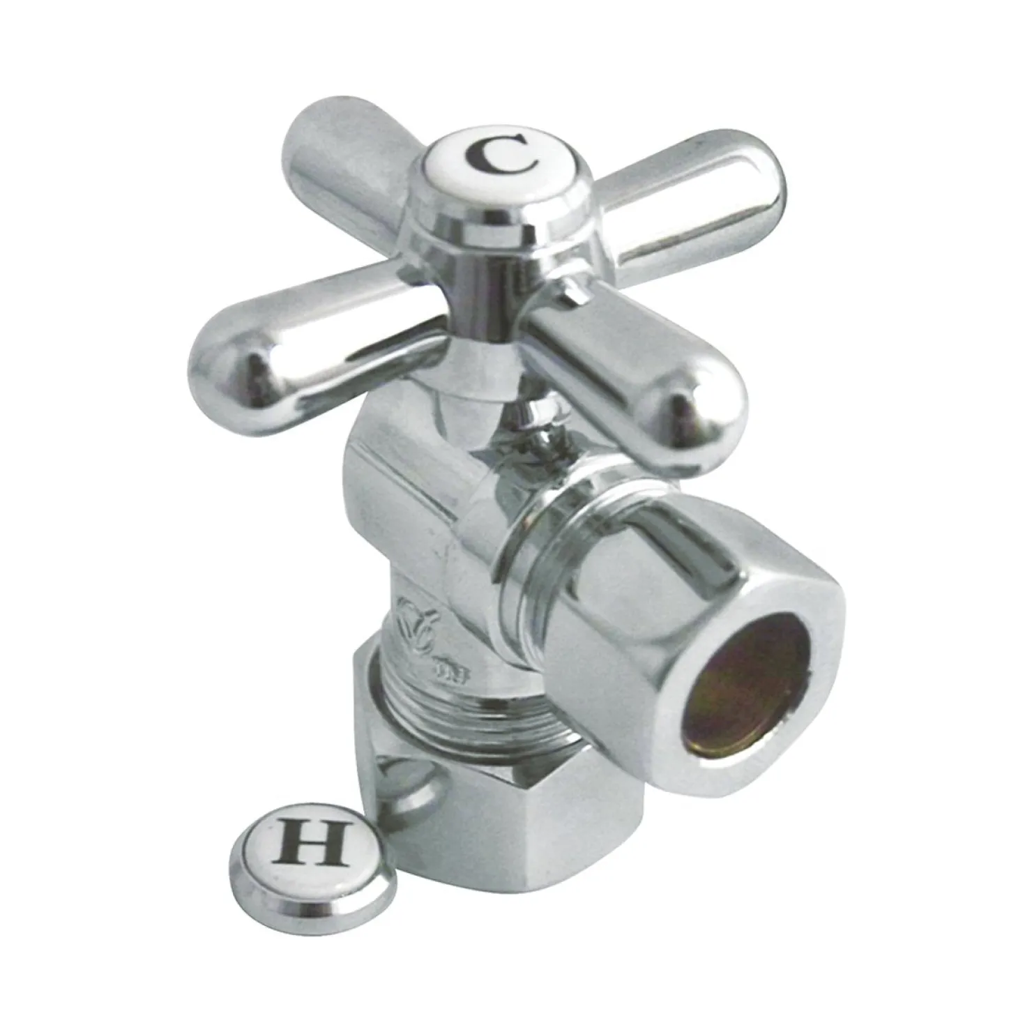 Kingston Brass Vintage Angle Stop with 5/8" OD Compression x 1/2" OD Compression
