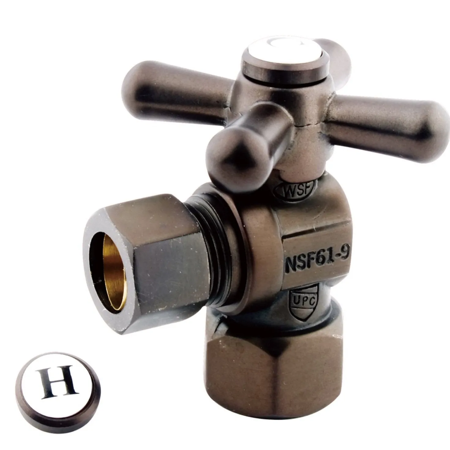 Kingston Brass Vintage Angle Stop with 1/2" IPS x 1/2" OD Compression