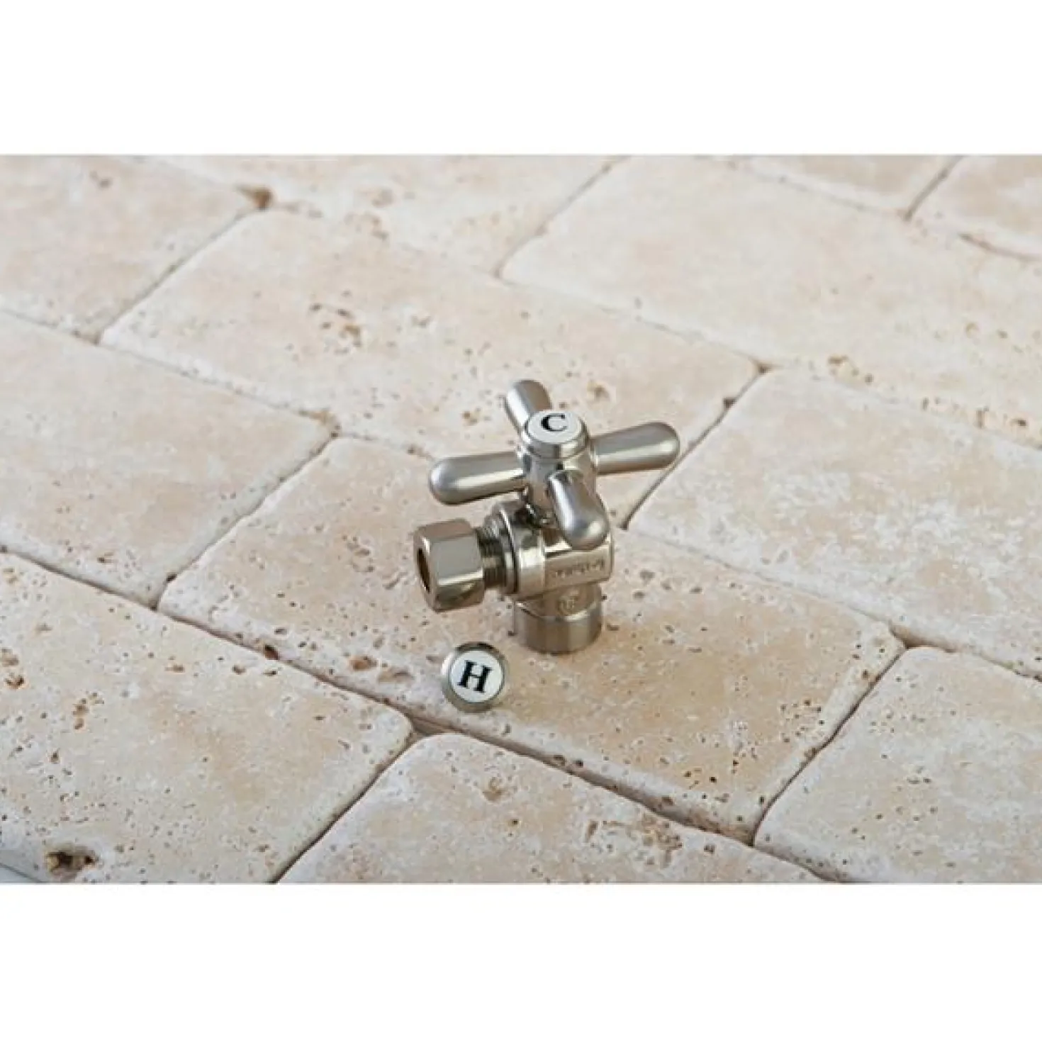 Kingston Brass Vintage Angle Stop with 1/2" Sweat x 3/8" OD Compression
