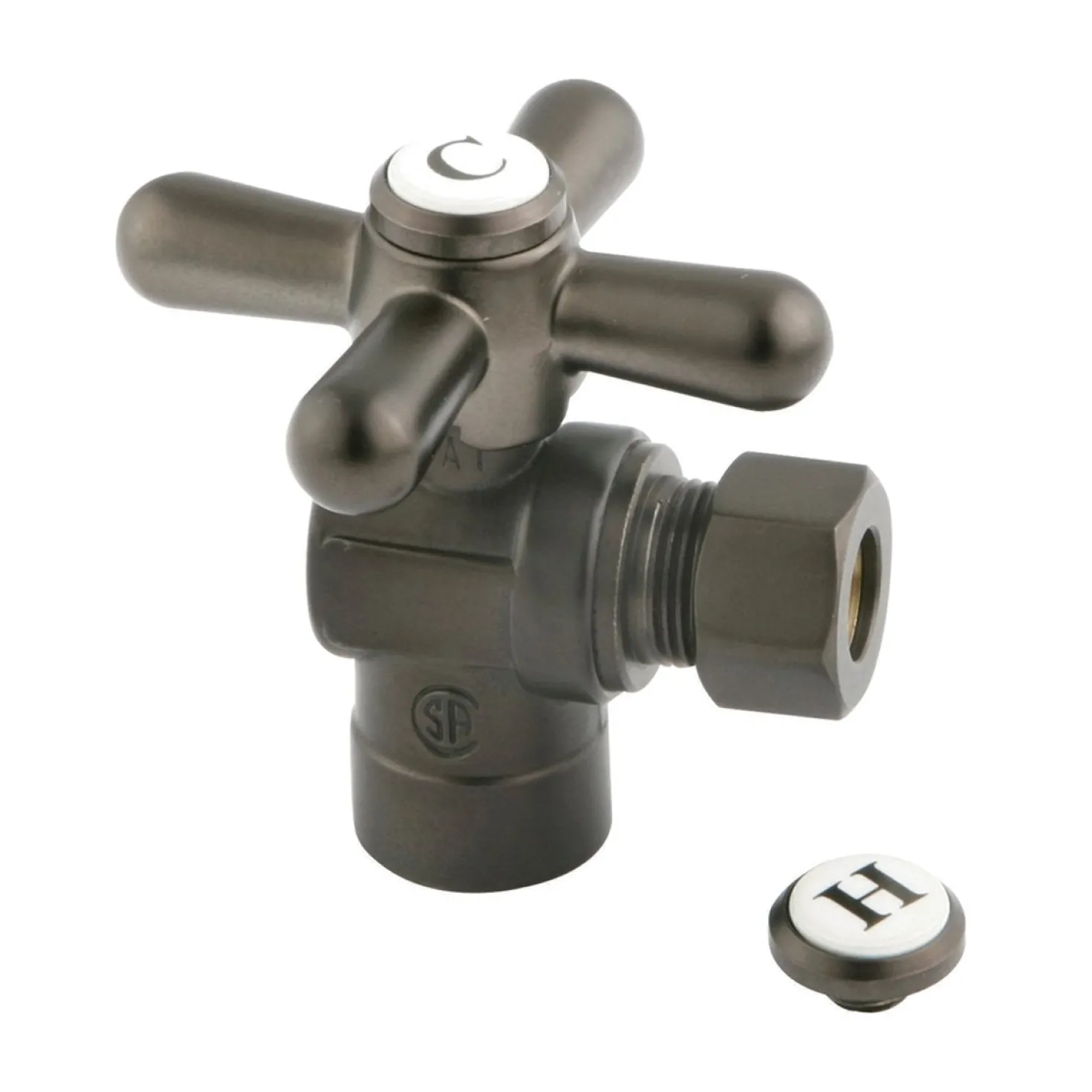 Kingston Brass Vintage Angle Stop with 1/2" Sweat x 3/8" OD Compression