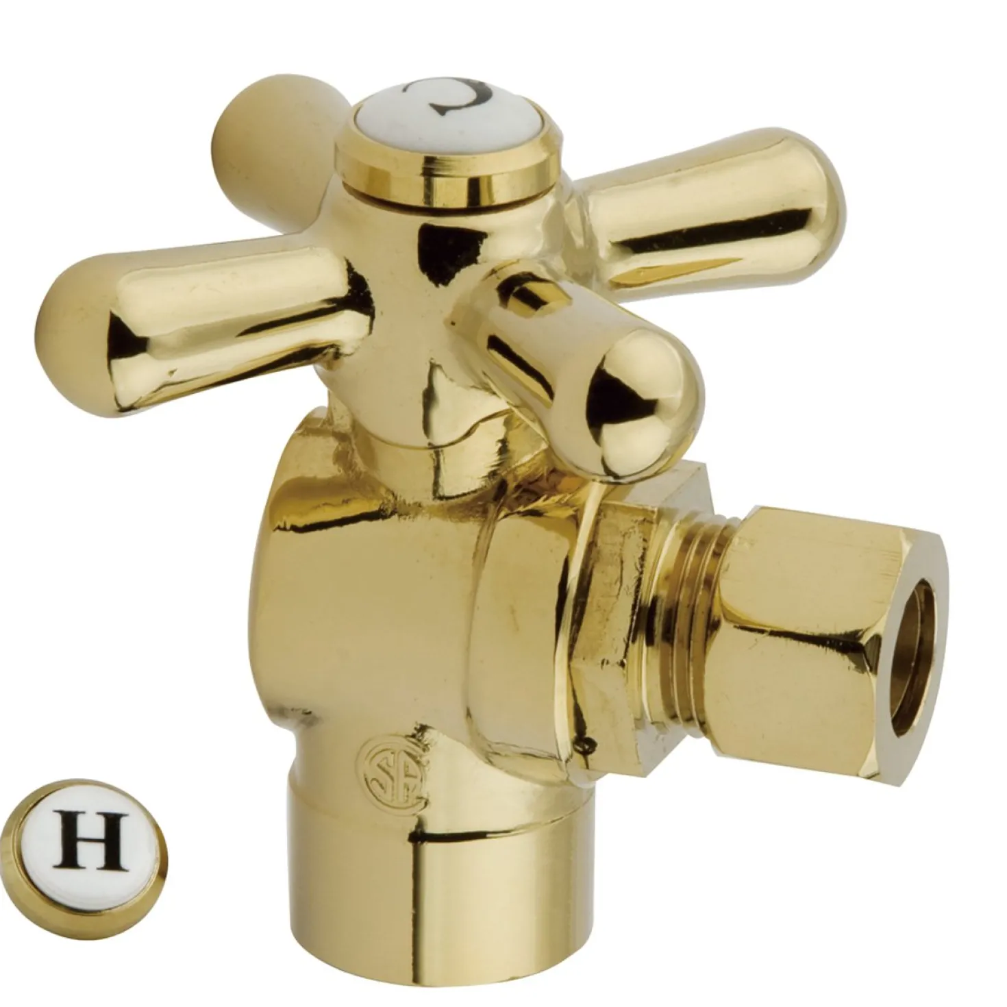 Kingston Brass Vintage Angle Stop with 1/2" Sweat x 3/8" OD Compression