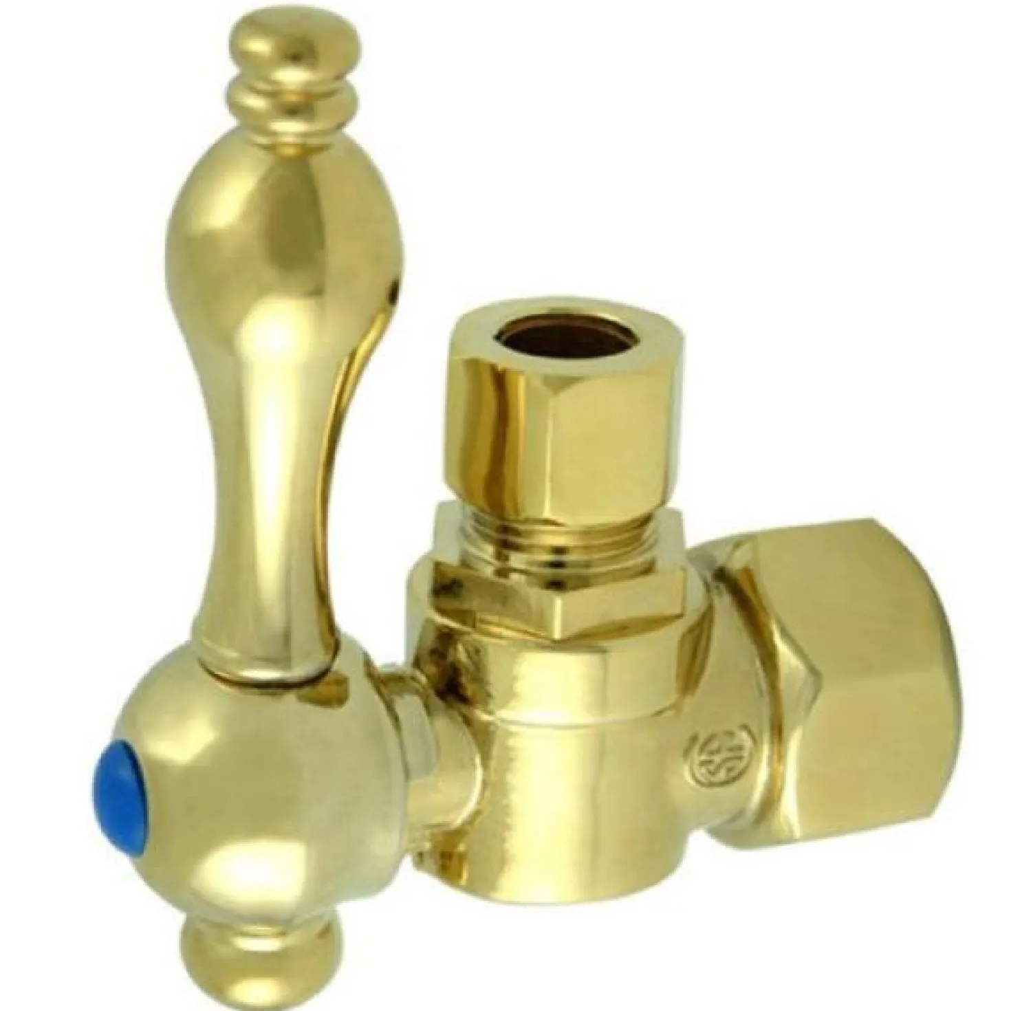 Kingston Brass Vintage Angle Stop with 1/2" IPS x 3/8" OD Compression and Lever Handle