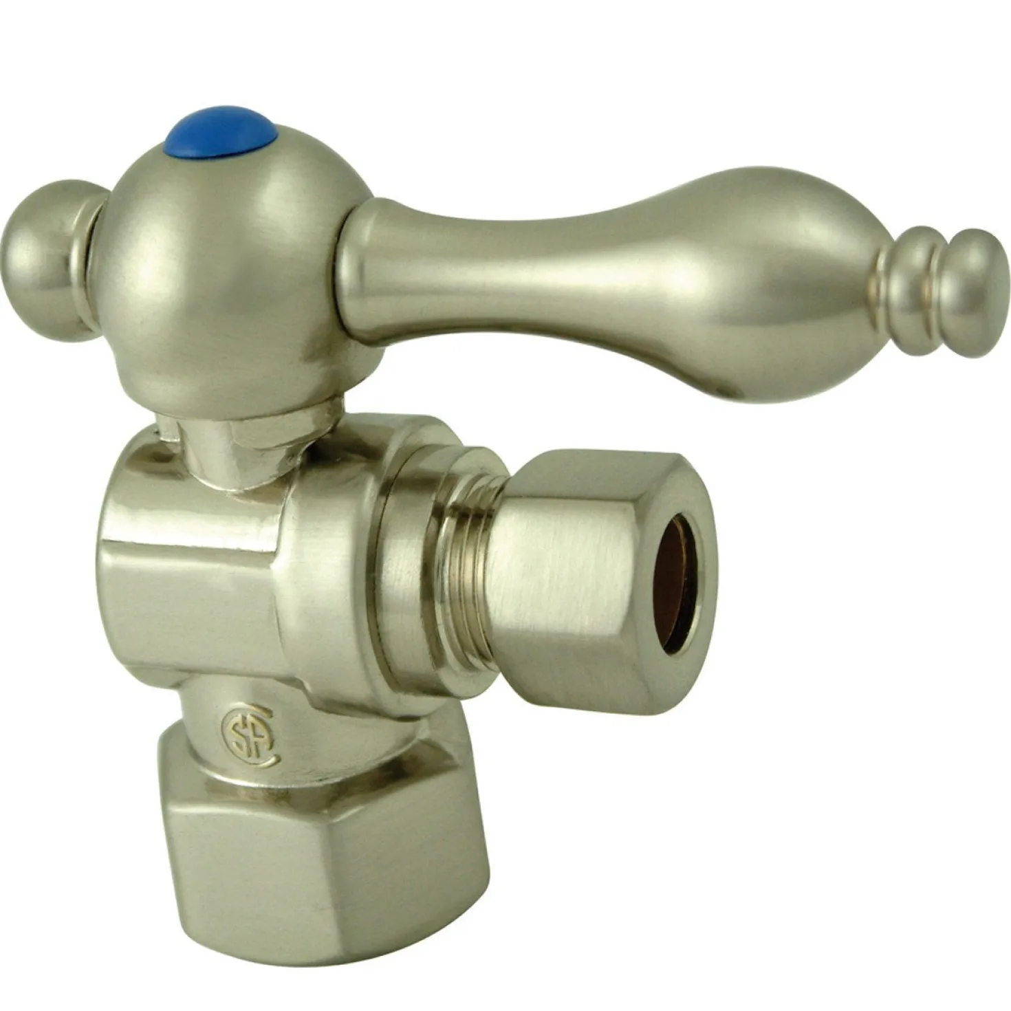 Kingston Brass Vintage Angle Stop with 1/2" IPS x 3/8" OD Compression and Lever Handle