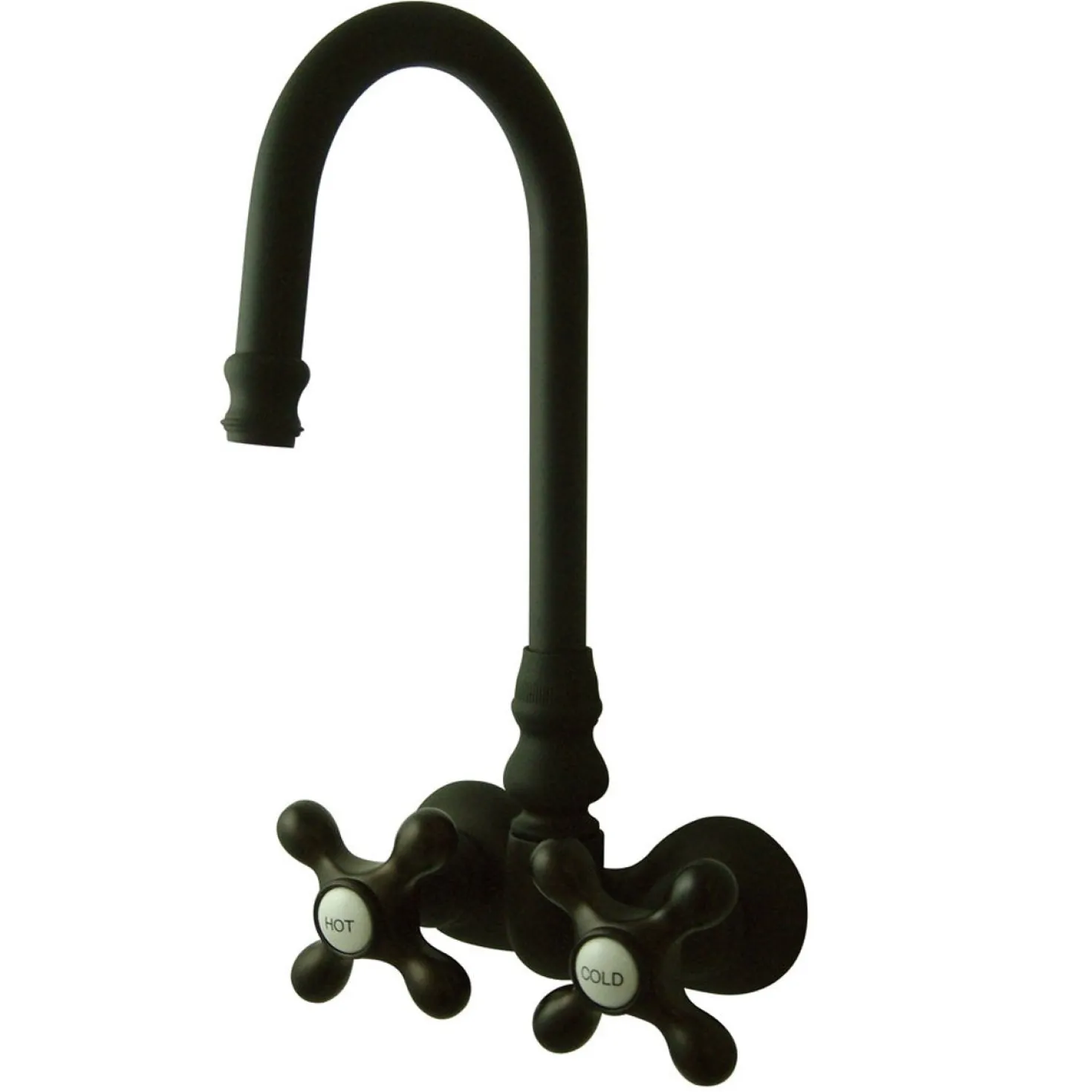 Kingston Brass Vintage 3-3/8" Brass Wall Mount Clawfoot Tub Filler Faucet