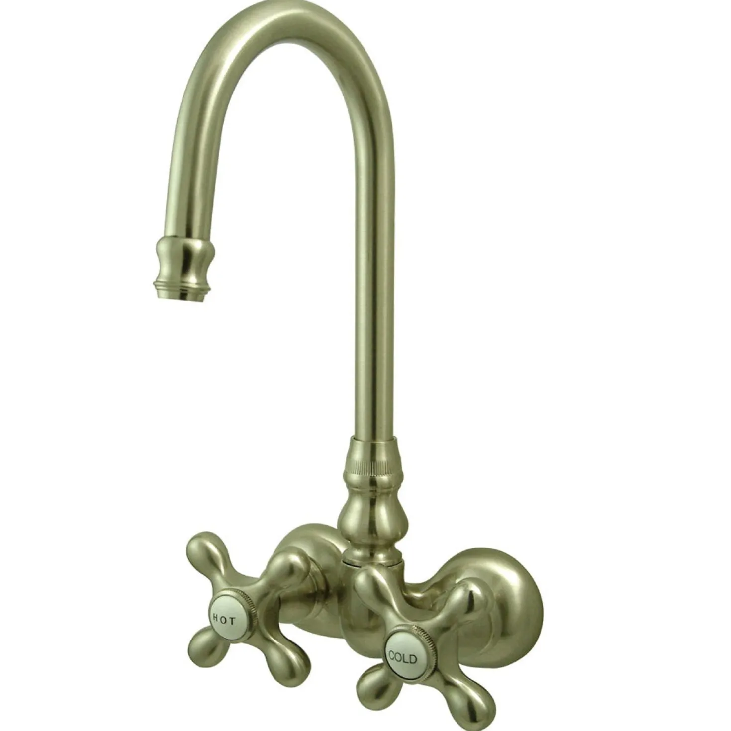 Kingston Brass Vintage 3-3/8" Brass Wall Mount Clawfoot Tub Filler Faucet