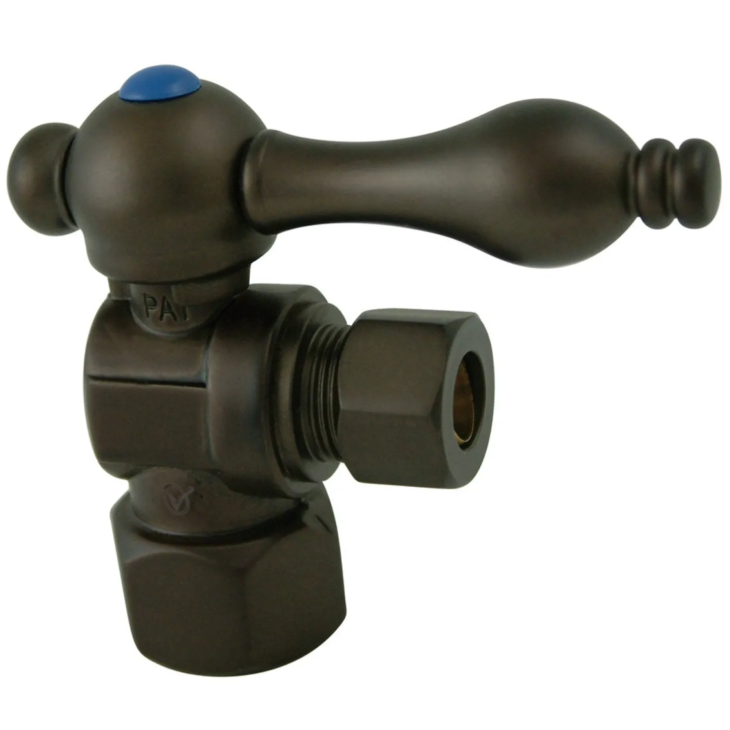 Kingston Brass Vintage CC43105 1/2 IPS, 3/8 O.D. Compression Angle Shut-off Valve in Oil Rubbed Bronze