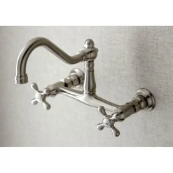 Kingston Brass Vintage 8" Center Wall Mount Bathroom Faucet