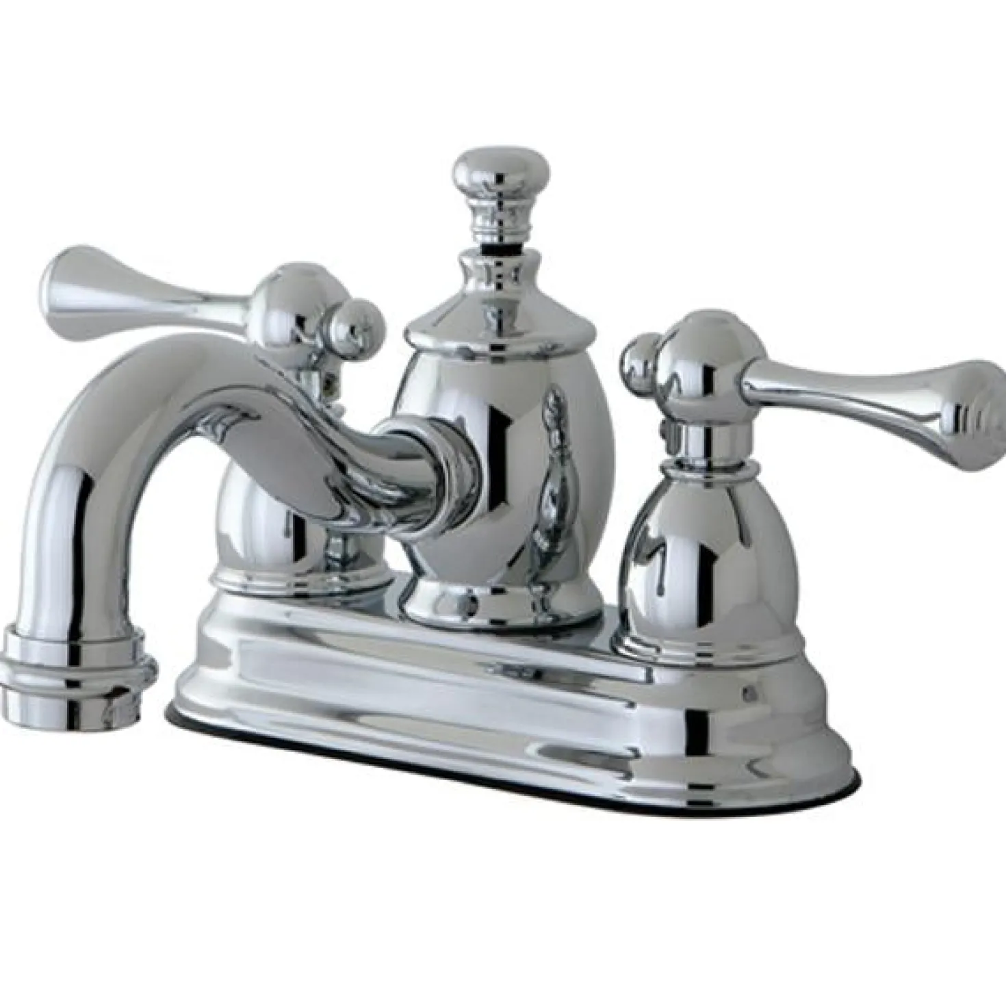 Kingston Brass Vintage 4" Centerset Lavatory Faucet with Heritage Spout and Metal Lever Handle