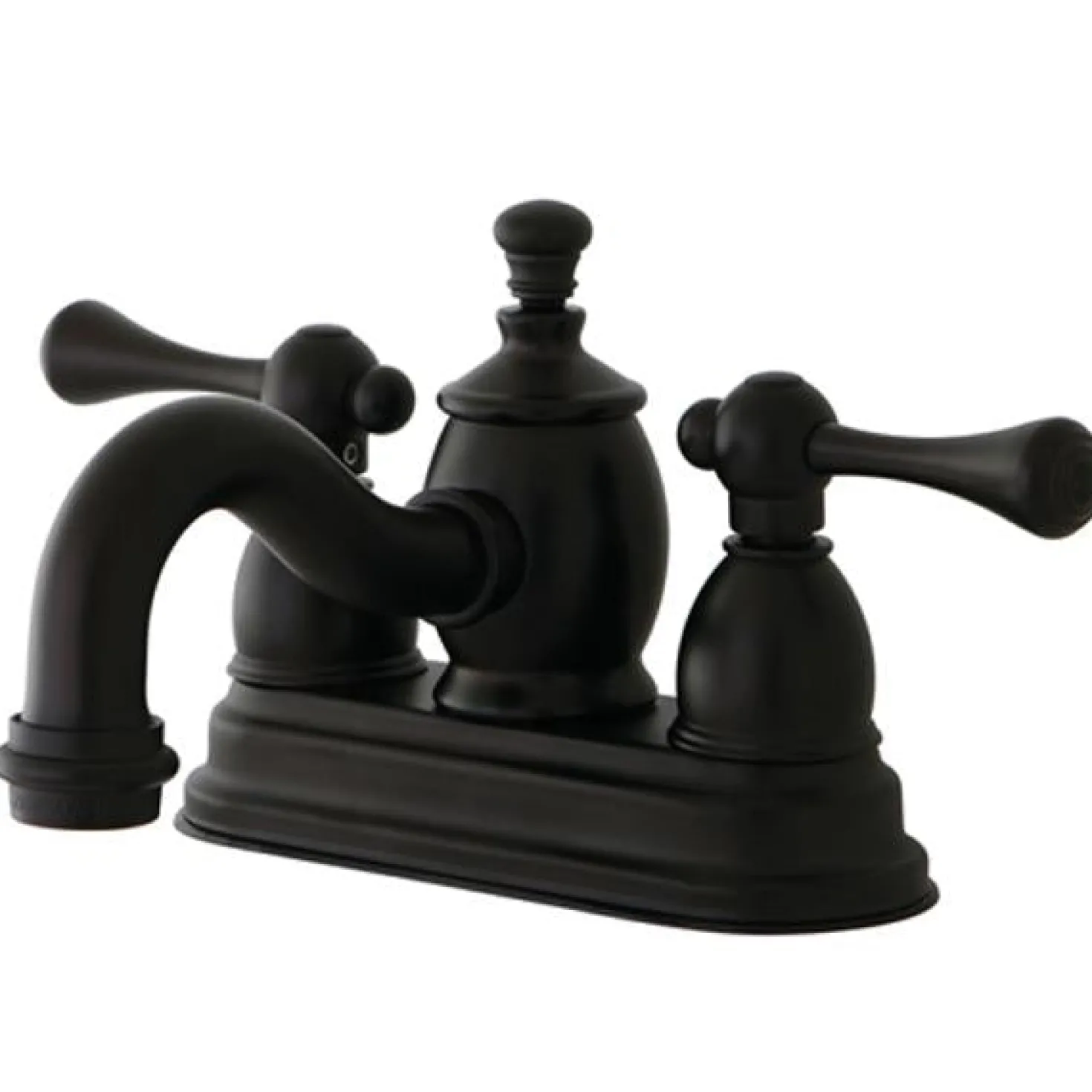 Kingston Brass Vintage 4" Centerset Lavatory Faucet with Heritage Spout and Metal Lever Handle