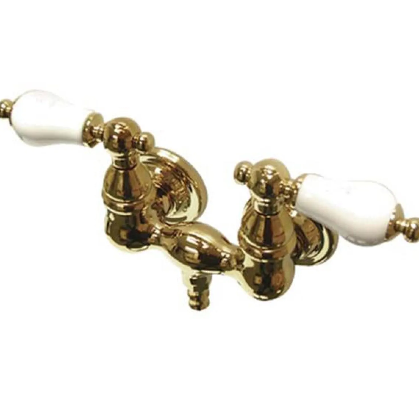 Kingston Brass Vintage 3-3/8" Centers Brass Wall Mount Clawfoot Tub Filler