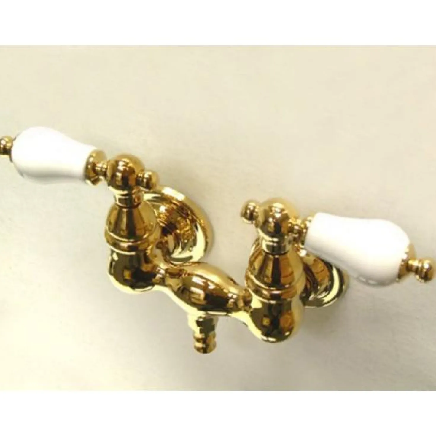 Kingston Brass Vintage 3-3/8" Centers Brass Wall Mount Clawfoot Tub Filler