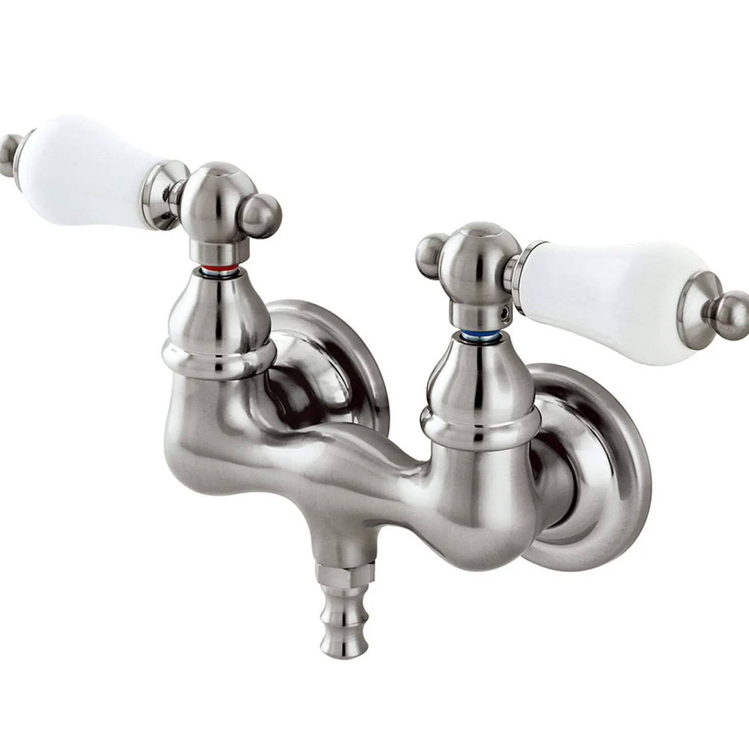 Kingston Brass Vintage 3-3/8" Centers Brass Wall Mount Clawfoot Tub Filler