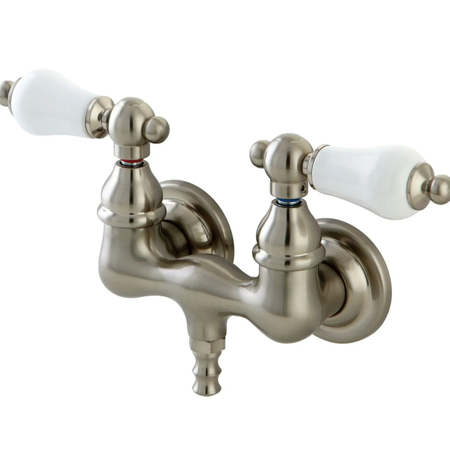 Kingston Brass Vintage 3-3/8" Centers Brass Wall Mount Clawfoot Tub Filler