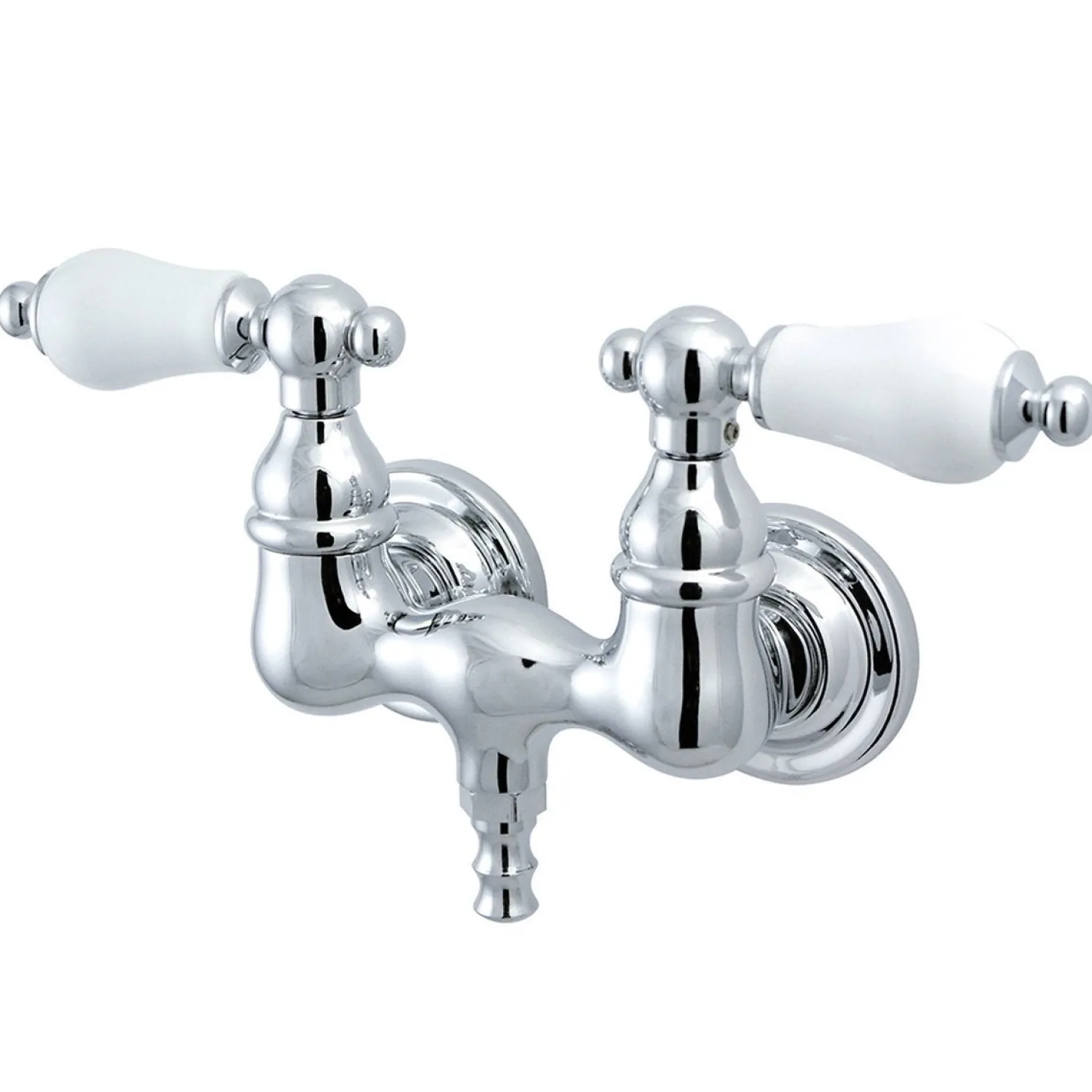 Kingston Brass Vintage 3-3/8" Centers Brass Wall Mount Clawfoot Tub Filler