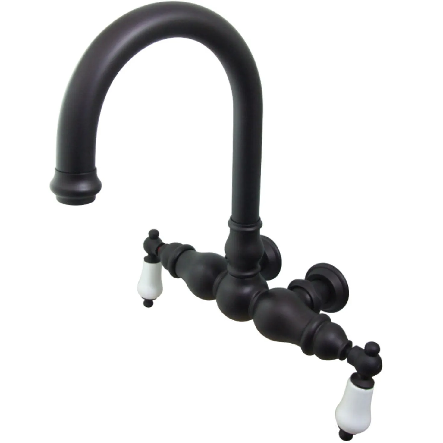 Kingston Brass Vintage 3-3/8" Centers Classic Wall Mount Clawfoot Tub Filler
