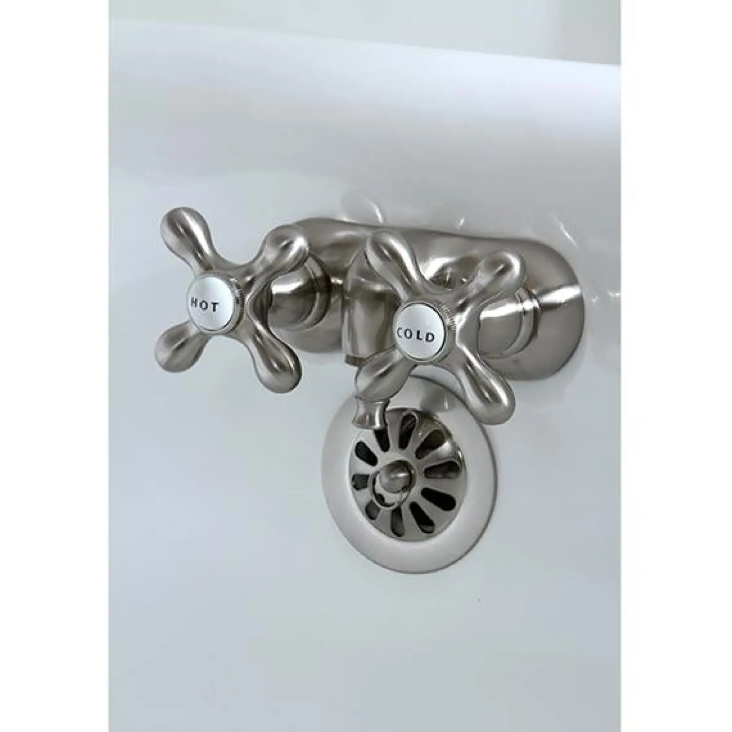 Kingston Brass Vintage 3-3/8" Classic Wall Mount Clawfoot Tub Filler