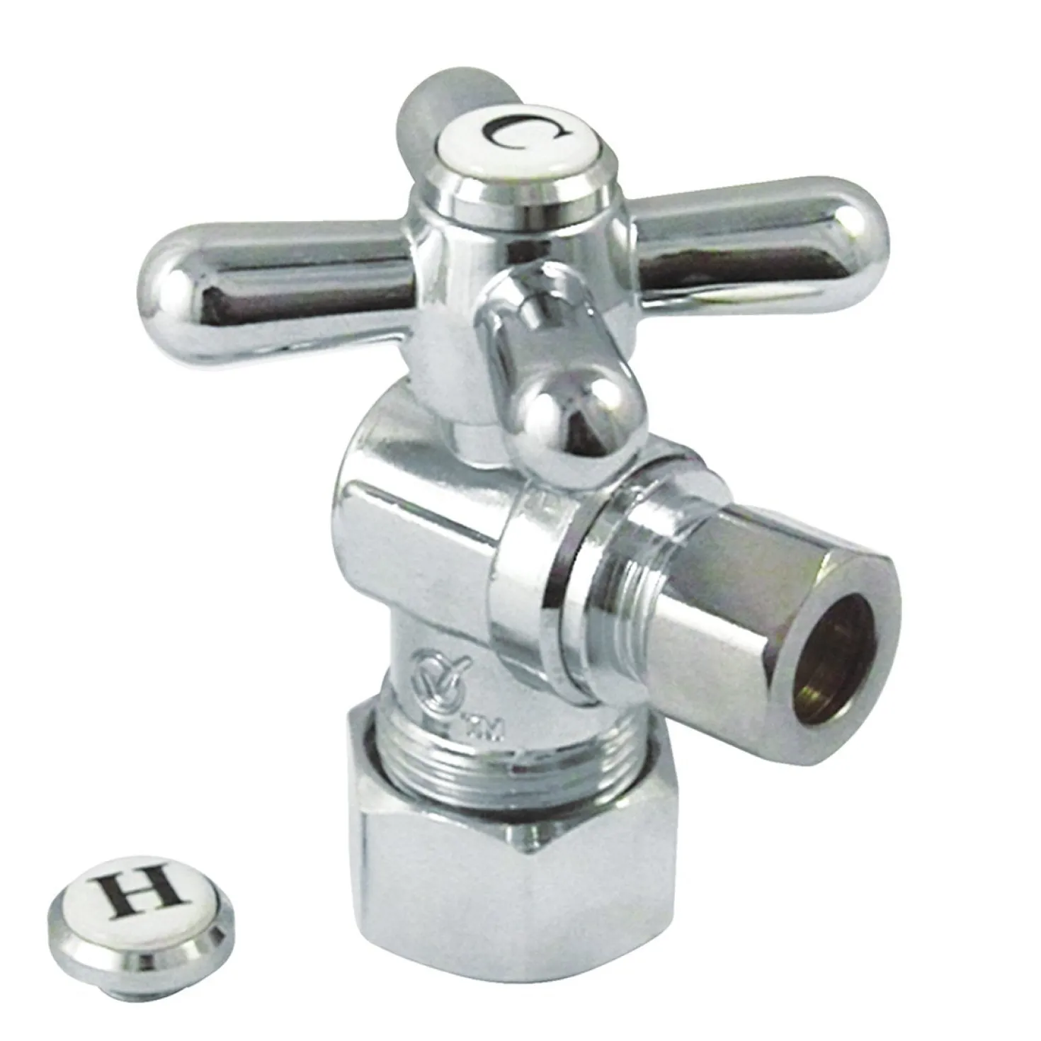 Kingston Brass Vintage Classic Angle Stop with 5/8" OD Compression x 3/8" OD Compression