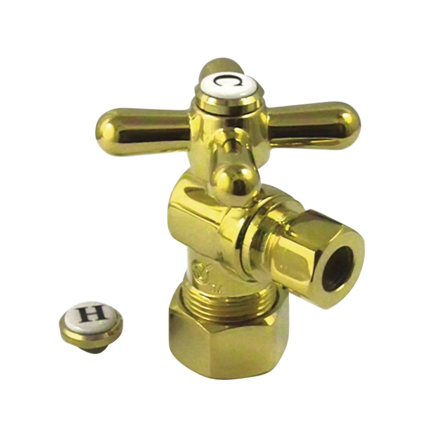 Kingston Brass Vintage Classic Angle Stop with 5/8" OD Compression x 3/8" OD Compression