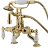 Kingston Brass Vintage Clawfoot 11" x 6" Tub Faucet with Hand Shower